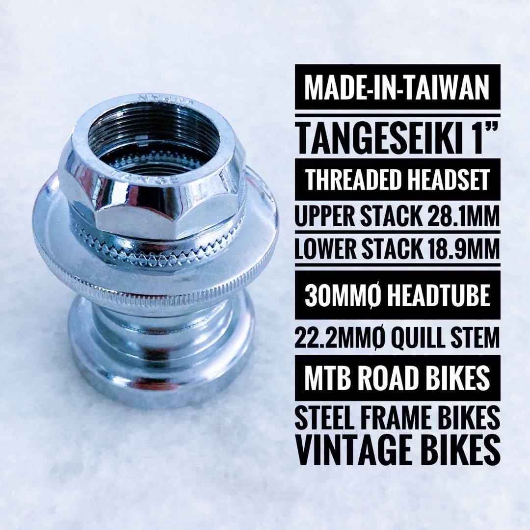 Threaded clearance headset parts
