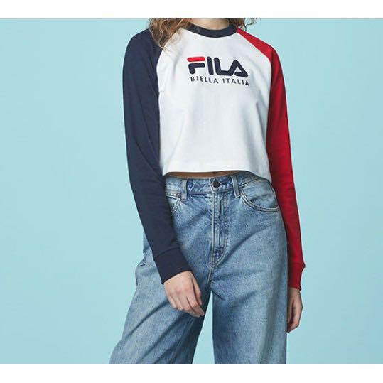 Fila crop sweater shop