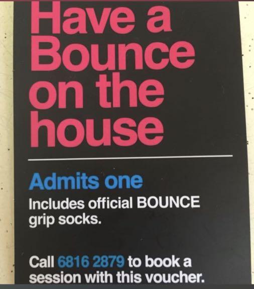 Bounce Trampoline Park pass ticket, Tickets & Vouchers, Local