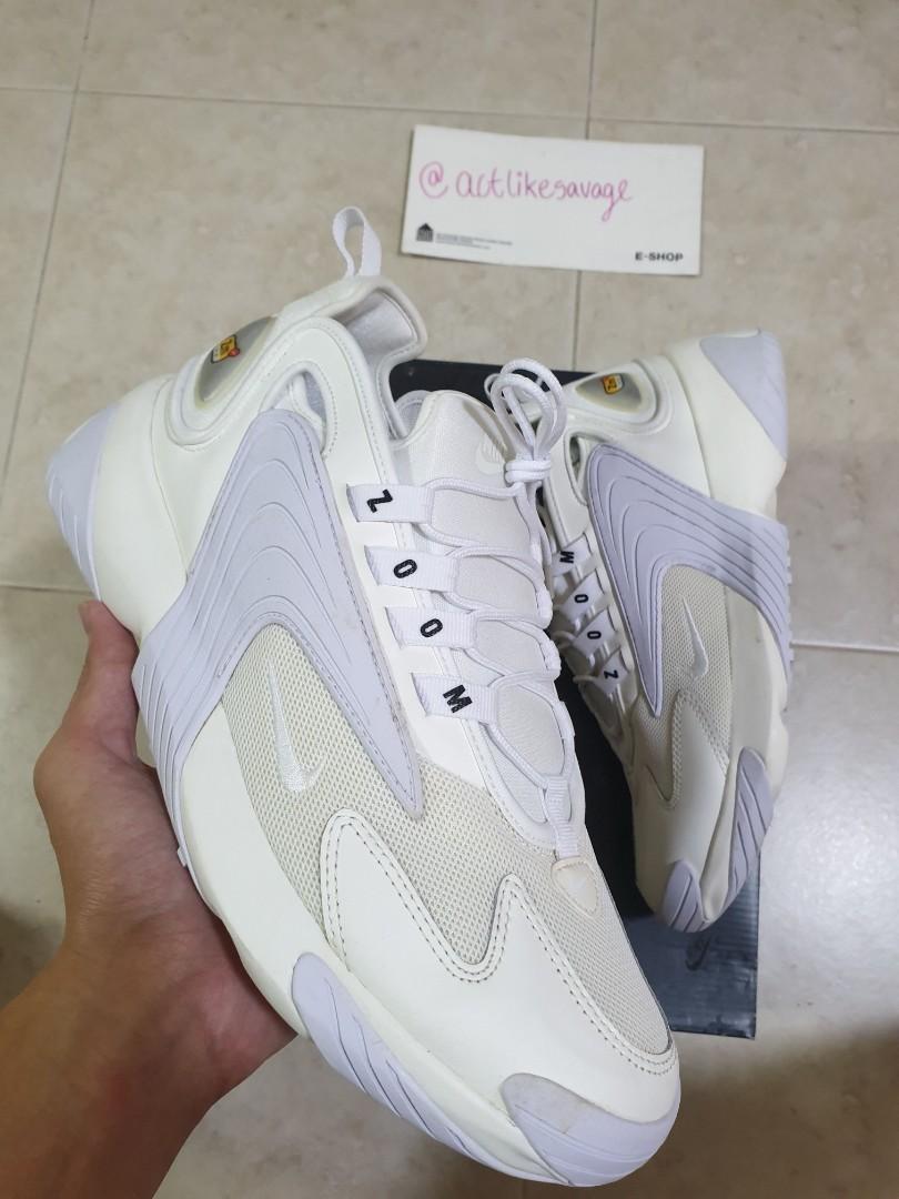 BRAND NEW US10 Nike Zoom 2k Triple White Men s Fashion Footwear Sneakers on Carousell