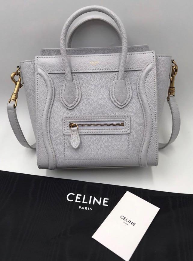 celine luggage nano grey