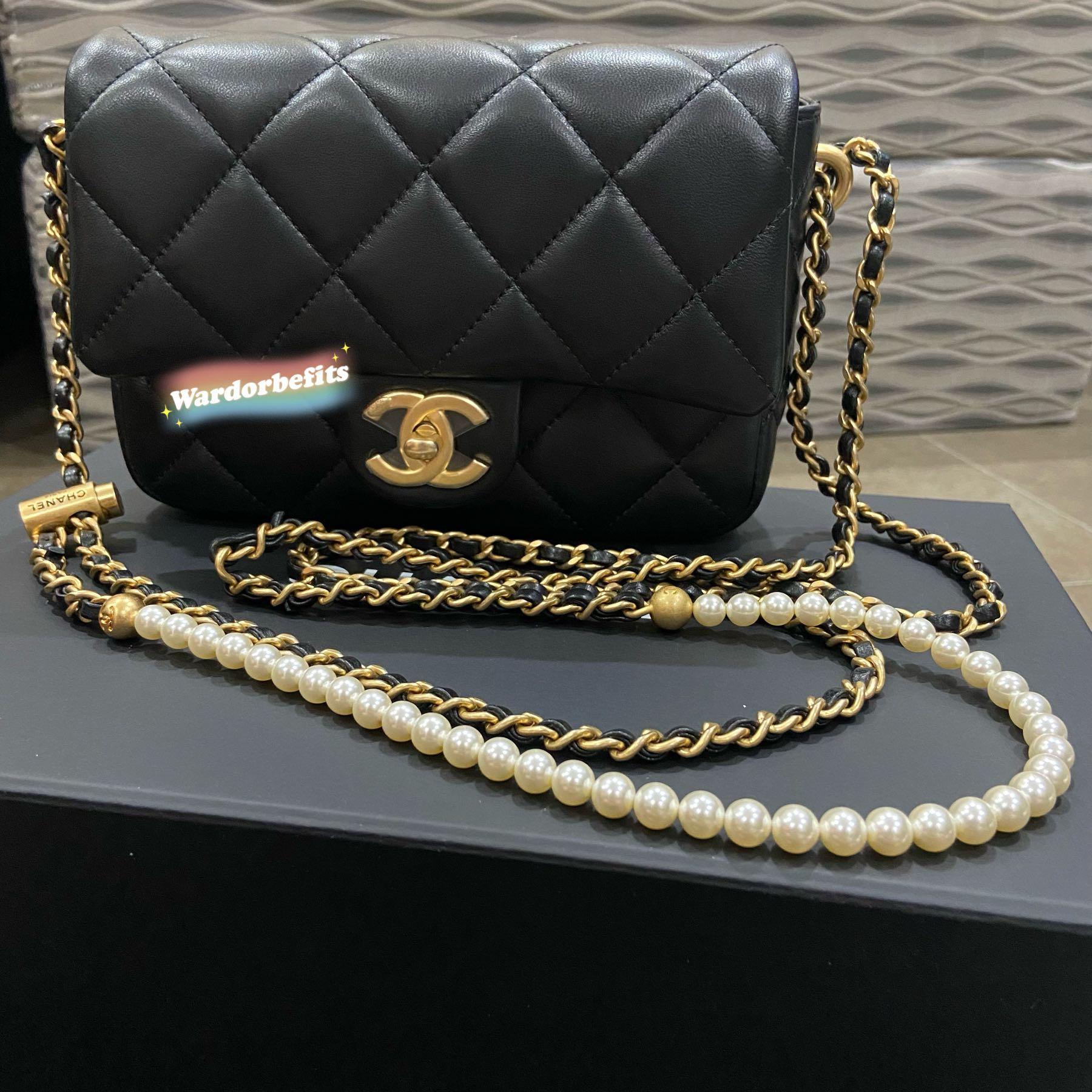 Chanel mini with adjustable pearl and gold-tone metal chain (Holiday  Packaging), Women's Fashion, Bags & Wallets, Cross-body Bags on Carousell