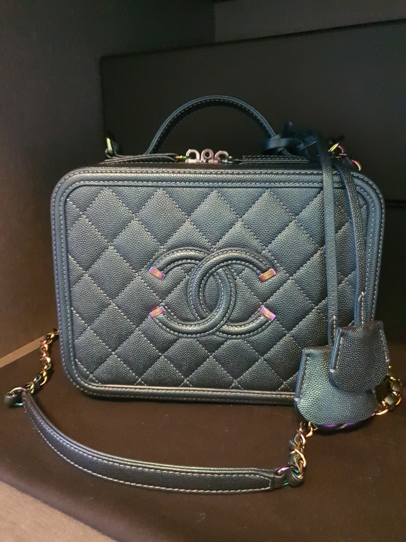 Chanel CC Filigree Vanity Iridescent Medium, Luxury, Bags