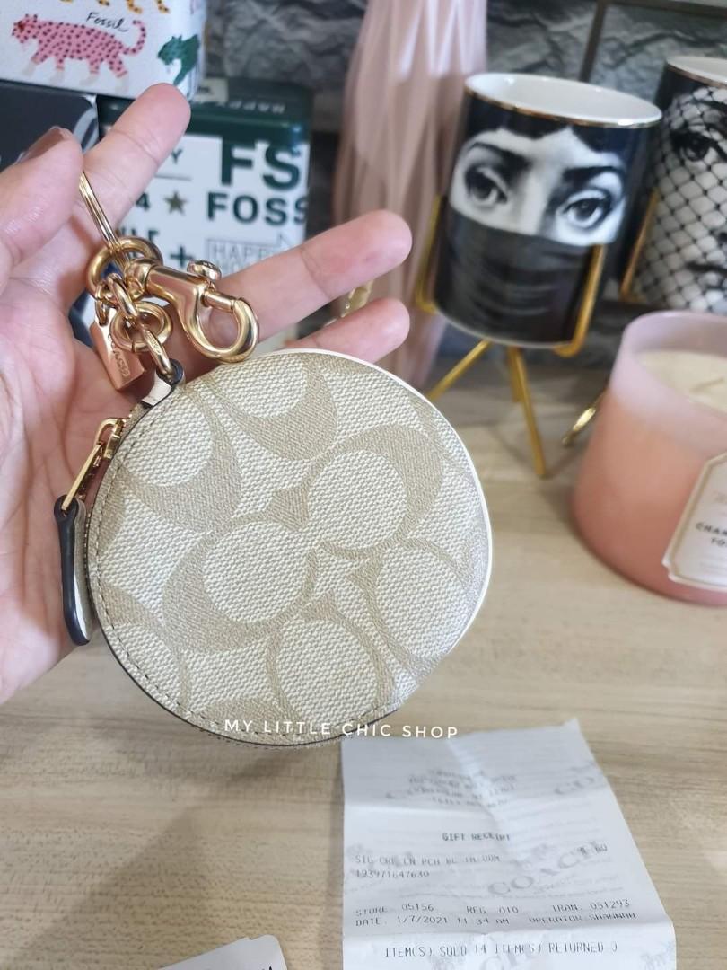 COACH Circular Coin Pouch Bag Charm