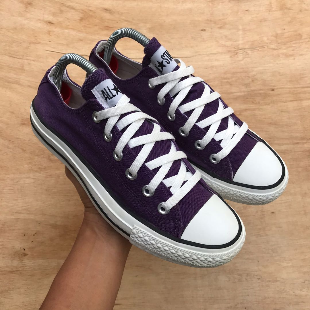 CONVERSE ALL STAR CHUCK TAYLOR OX VIOLET SIZE 7UK, Men's Fashion, Footwear,  Sneakers on Carousell