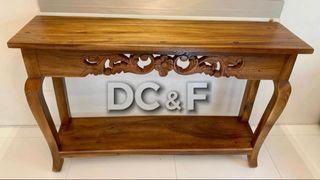 DC&F 2 Layer Console Table (Brand New, Acacia, Solid Wood, Horsefeet, Classic, Elegant, Unique)