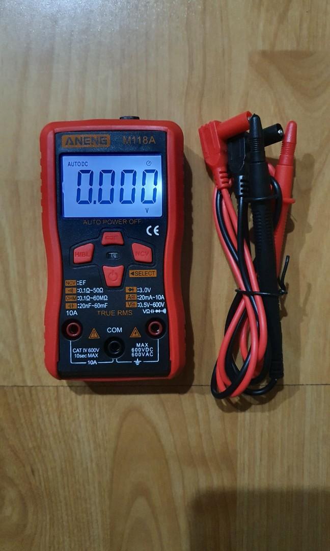 Digital Multimeter with LED on/off backlight display. Auto Multimeter ...