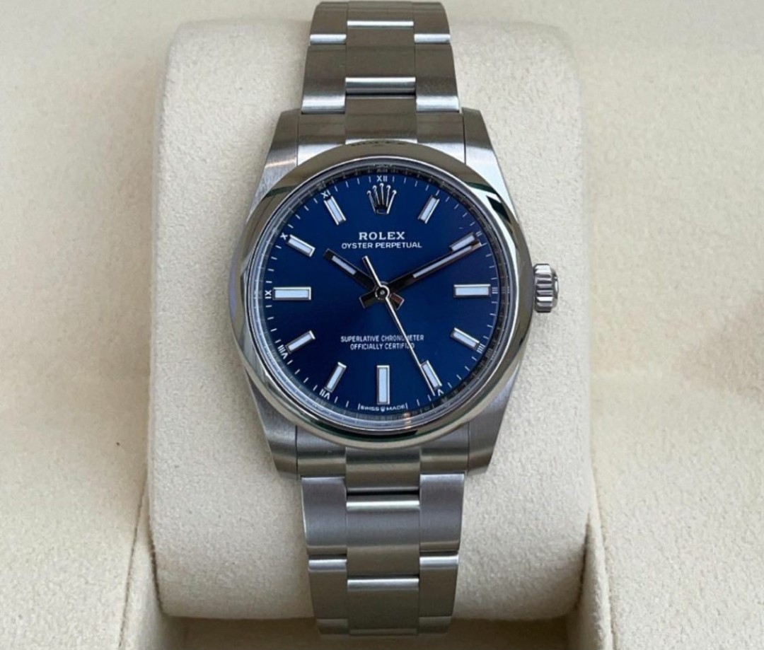 Rolex Oyster Perpetual Blue Sz Unisex 