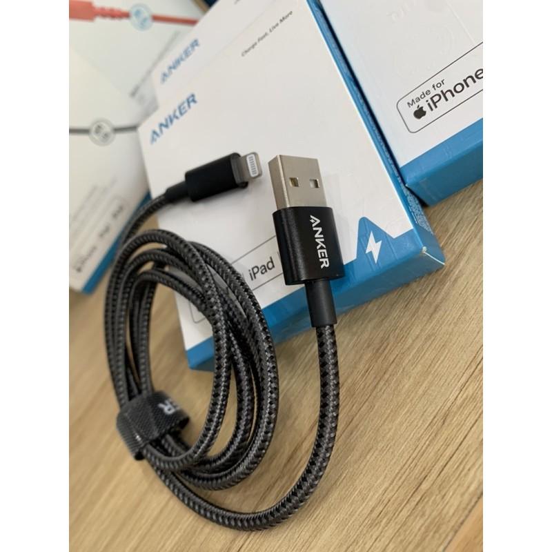  Anker 6ft Premium Double-Braided Nylon Lightning Cable, Apple  MFi Certified for iPhone Chargers, iPhone X/8/8 Plus/7/7 Plus/6/6 Plus/5s,  iPad Pro Air 2, and More(Black) : Electronics