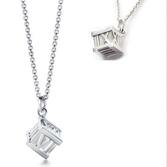 Tiffany cube clearance necklace