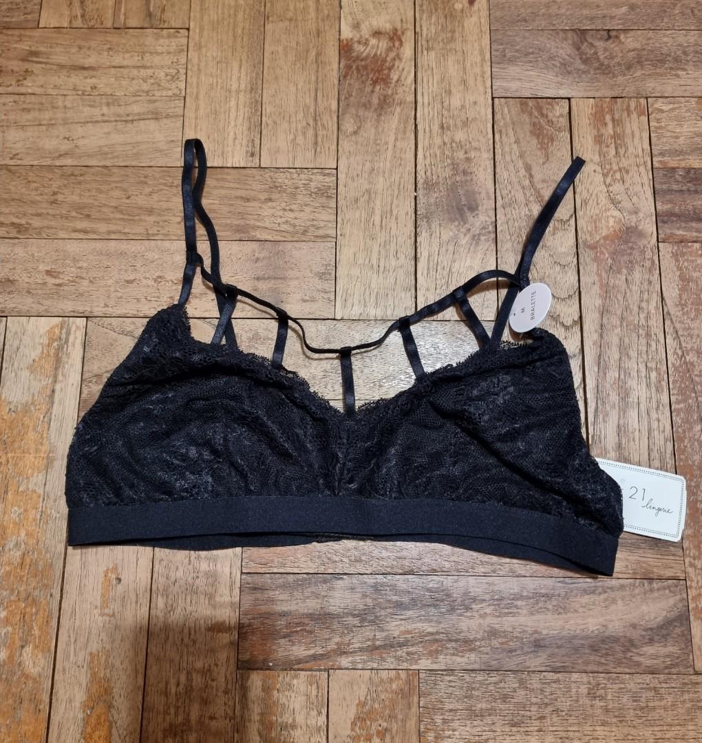 Forever 21 Black Strappy Cage Bralette - Size M, Women's Fashion, New  Undergarments & Loungewear on Carousell