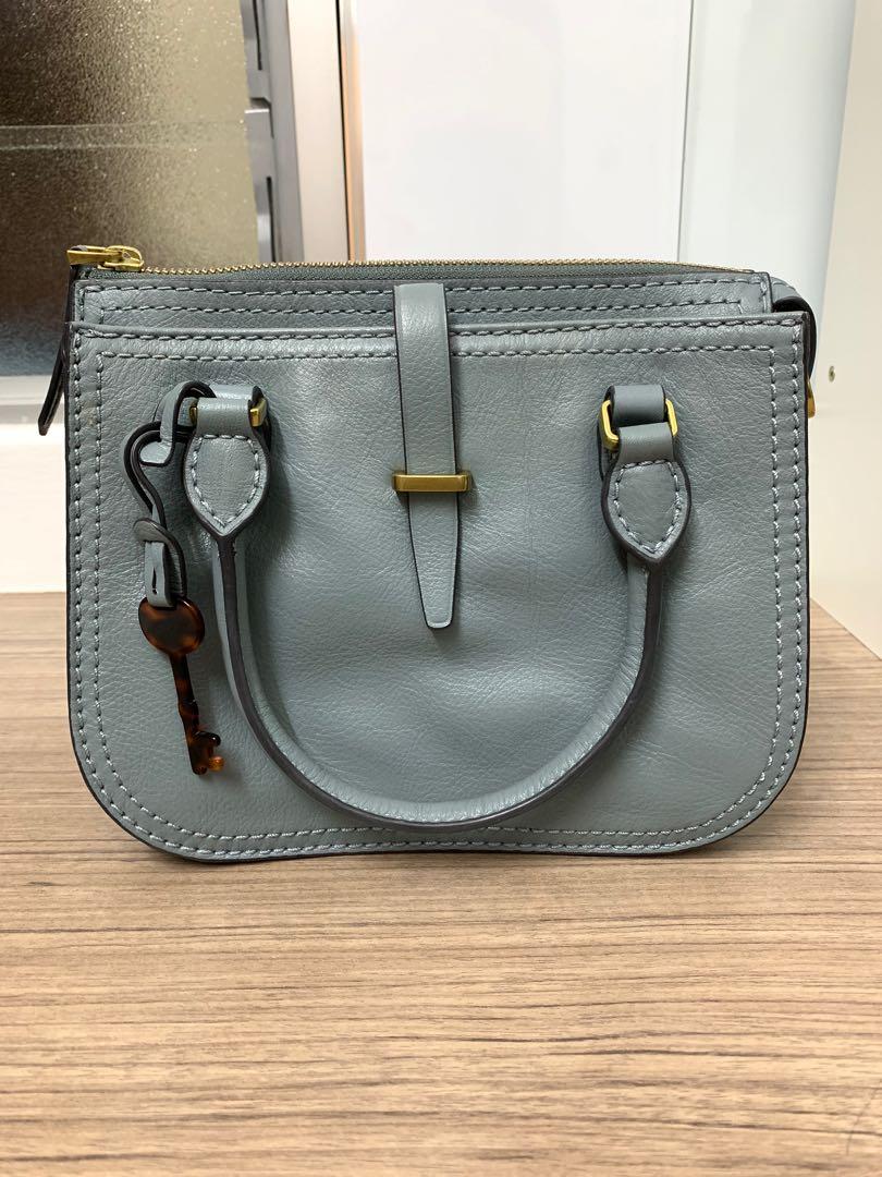 Fossil ryder sale mini satchel chambray