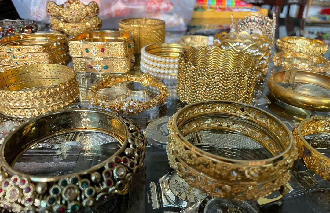 Gold bangles top costume jewellery