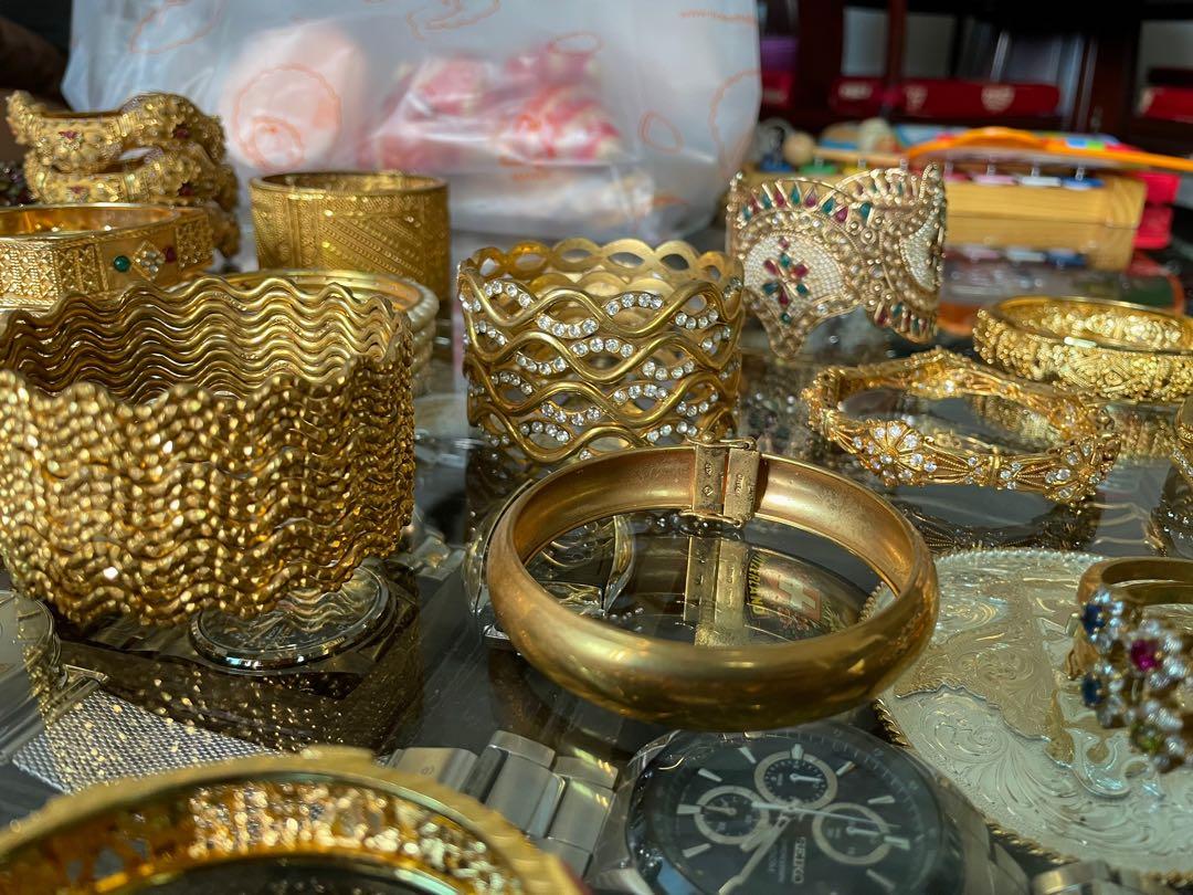 Gold bangles sale costume jewellery