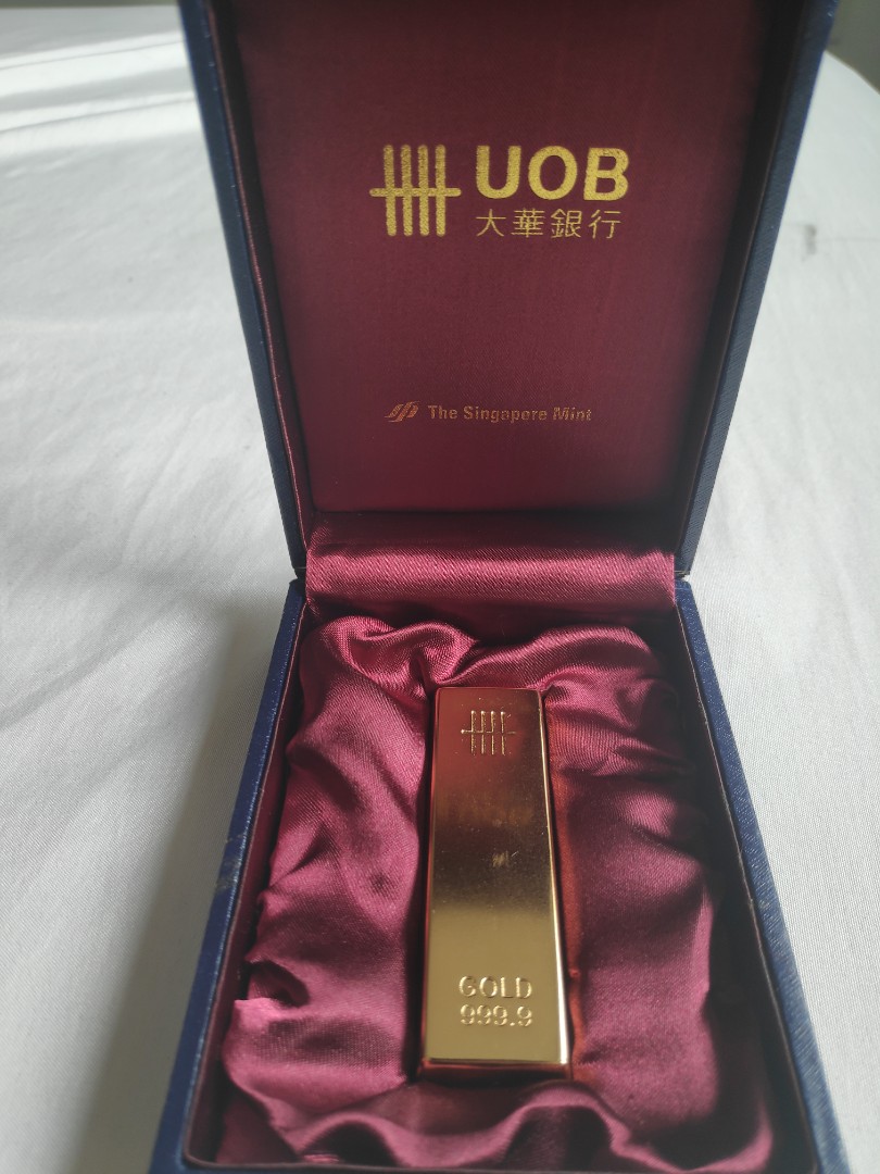 *last piece* Gold bar UOB x the Singapore Mint (replica), Hobbies
