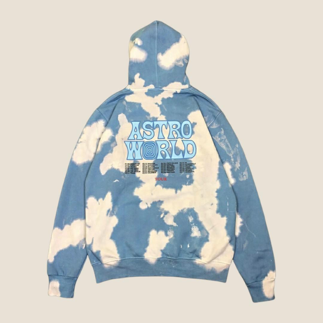 Levis Light Blue Astroworld Hoodie Travis Scott Stormi World Astro