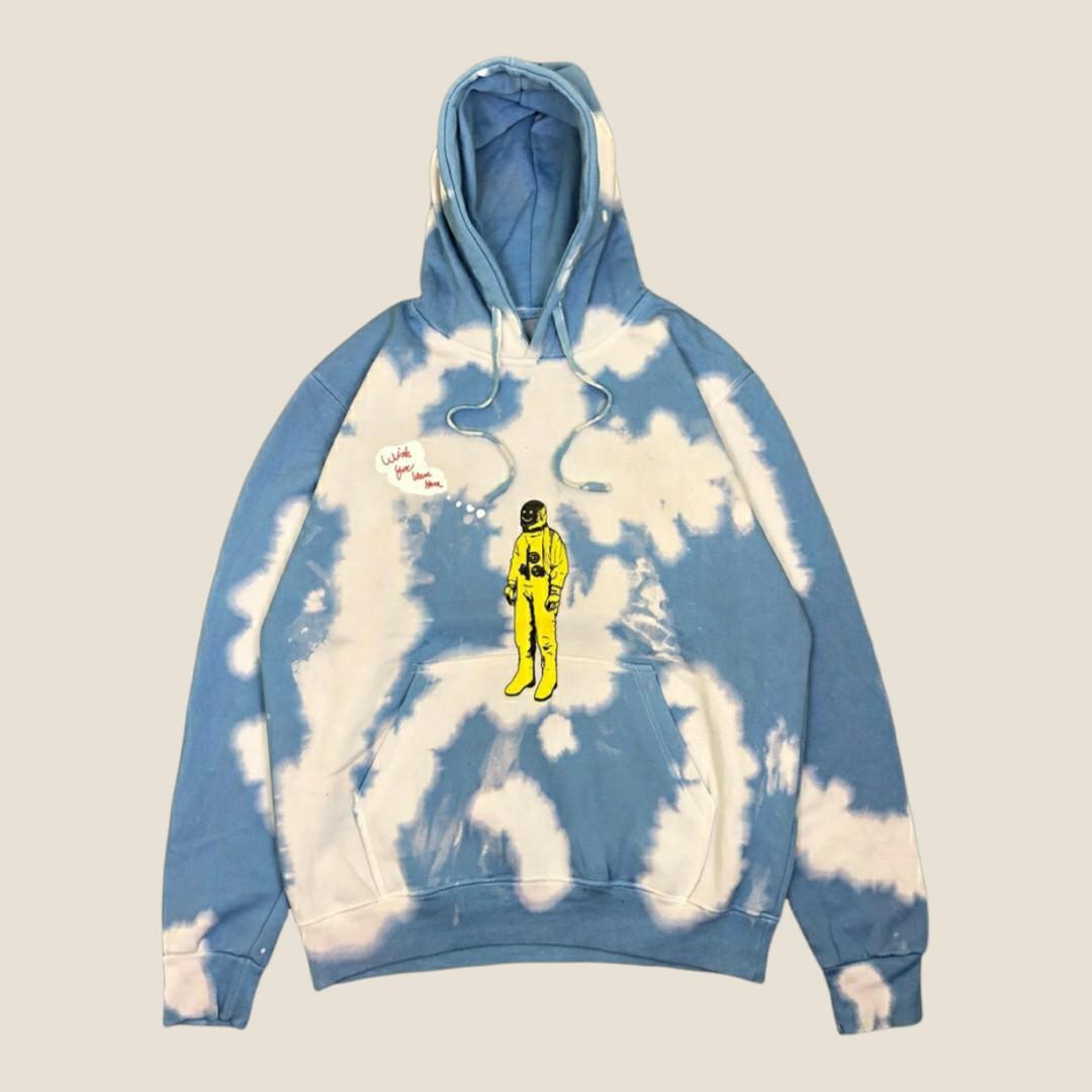HOODIE ASTROWORLD TIE DYE BIRU BARANG BARU Fesyen Pria Pakaian