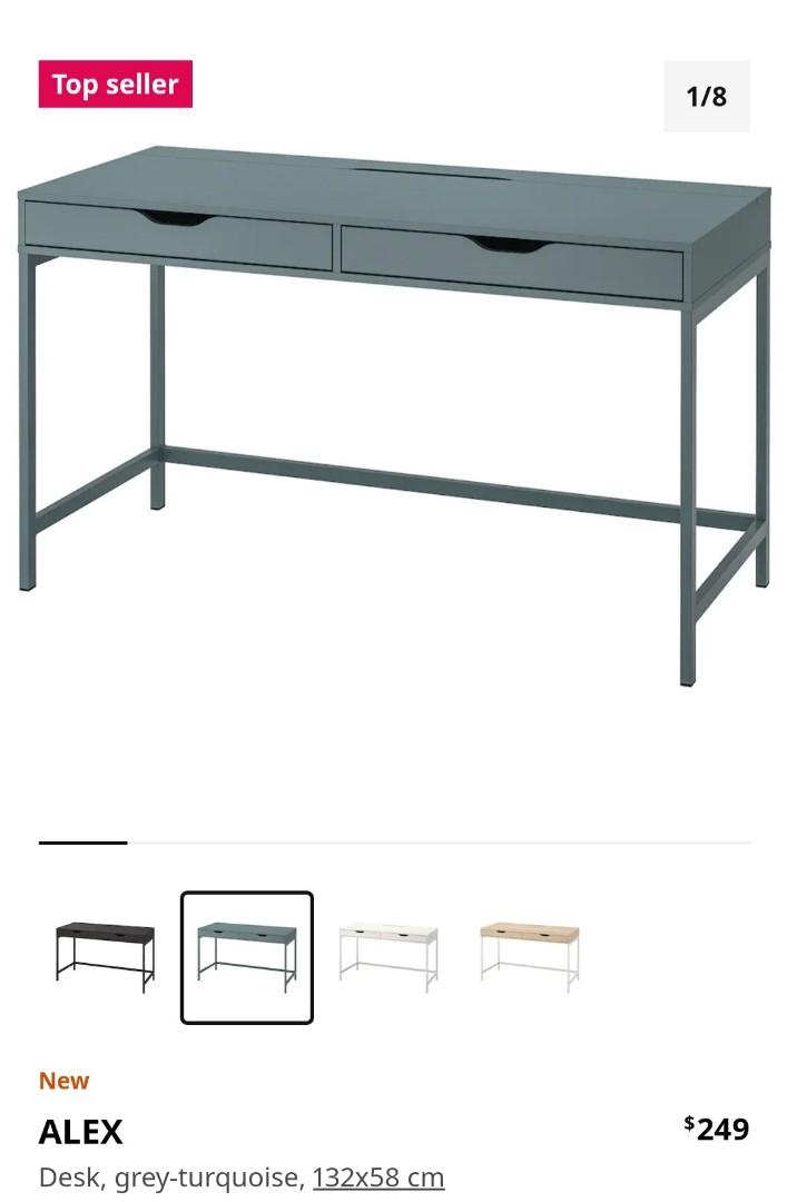 IKEA ALEX Desk Navy Dark Blue, Furniture & Home Living, Furniture