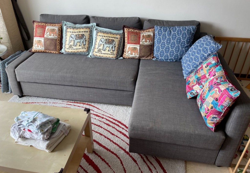 Ikea L shape / corner sofa bed with storage Friheten Condition 7/10