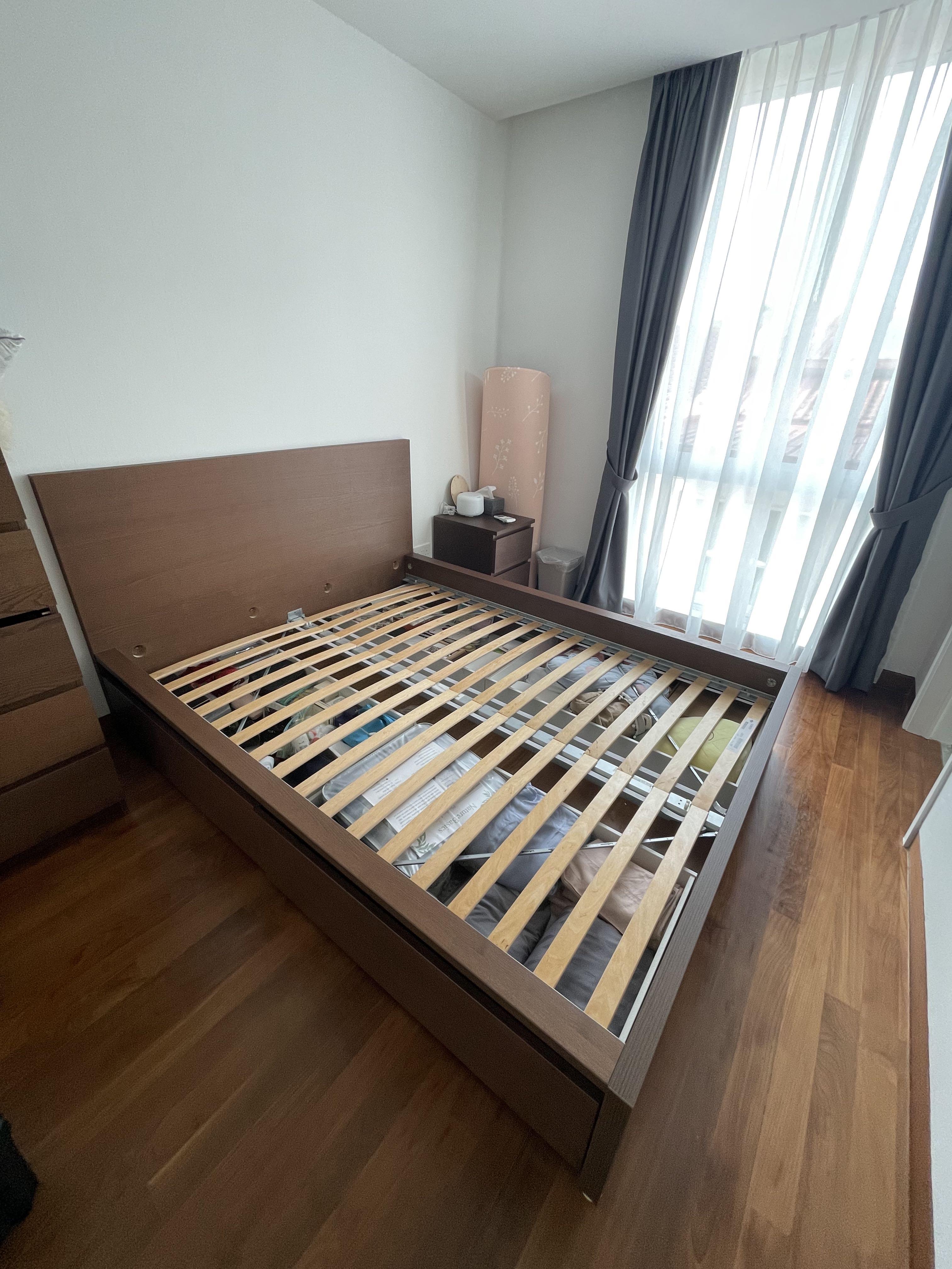 IKEA Malm Queen Size Bed, Furniture & Home Living, Furniture, Bed