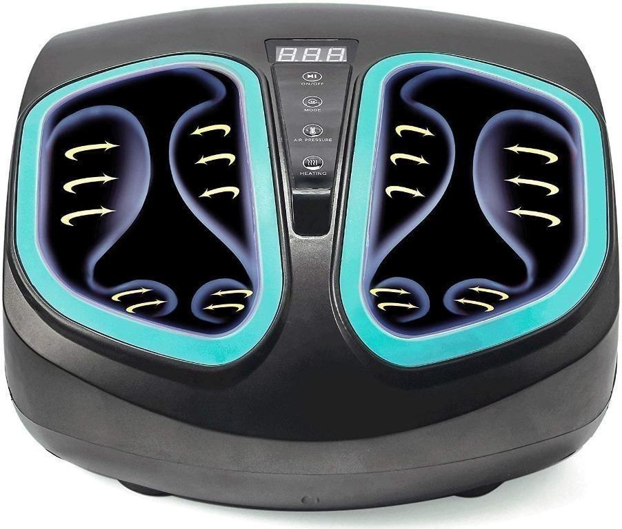 Invospa Shiatsu Foot Massager Machine With Heat Electric Deep Kneading Massage Air Compression