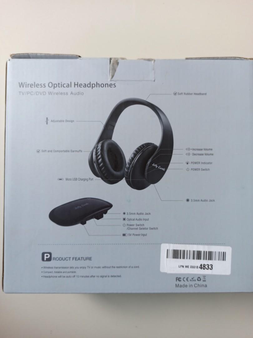 Jelly Comb Wireless Optical Headphones, Audio, Headphones & Headsets on