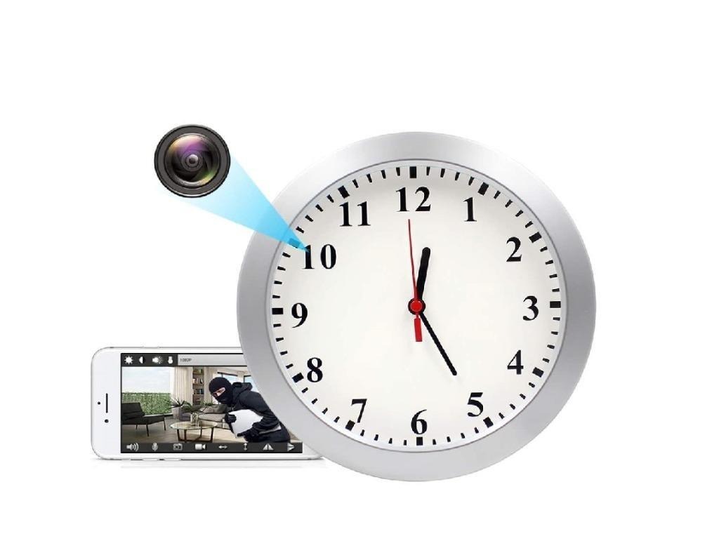 KAMRE 1080P WiFi Hidden Camera Wall Clock Spy Camera, Nanny Camera for Home Security with Motion