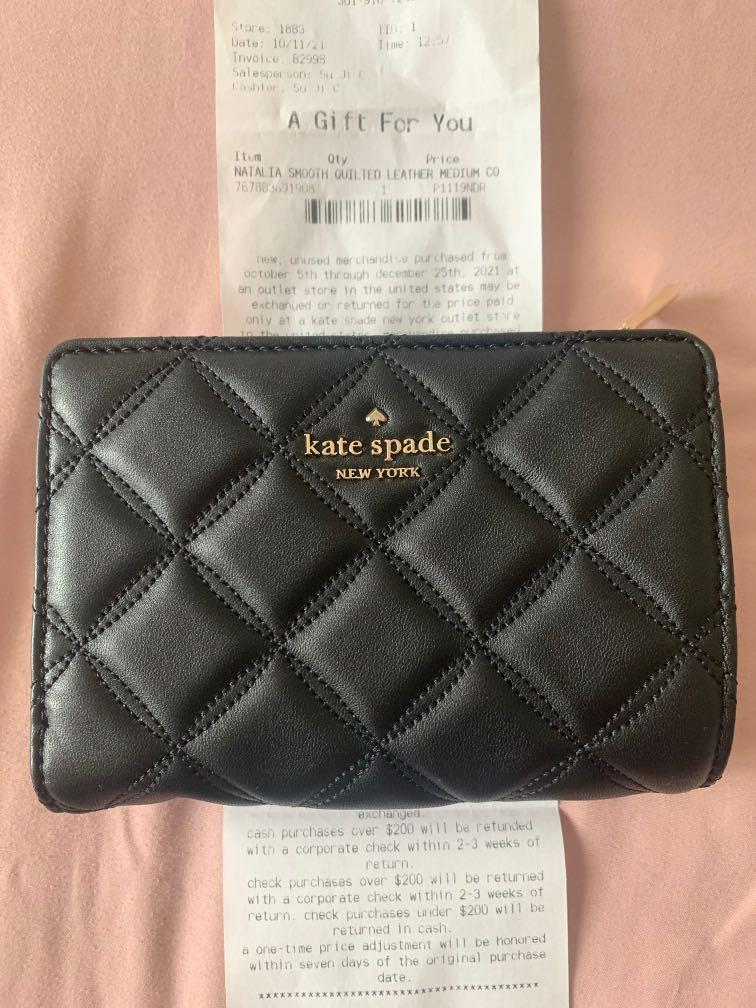 Kate Spade Natalia Smooth Quilted Leather Medium, Luxury, Bags & Wallets on  Carousell