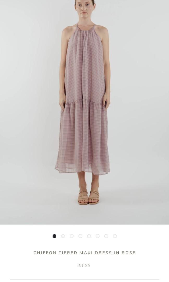 Chiffon tiered shop maxi dress