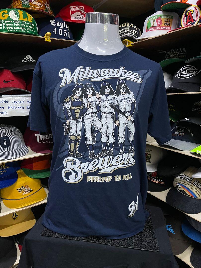 90s Milwaukee Brewers Logo MLB Baseball t-shirt Large - The