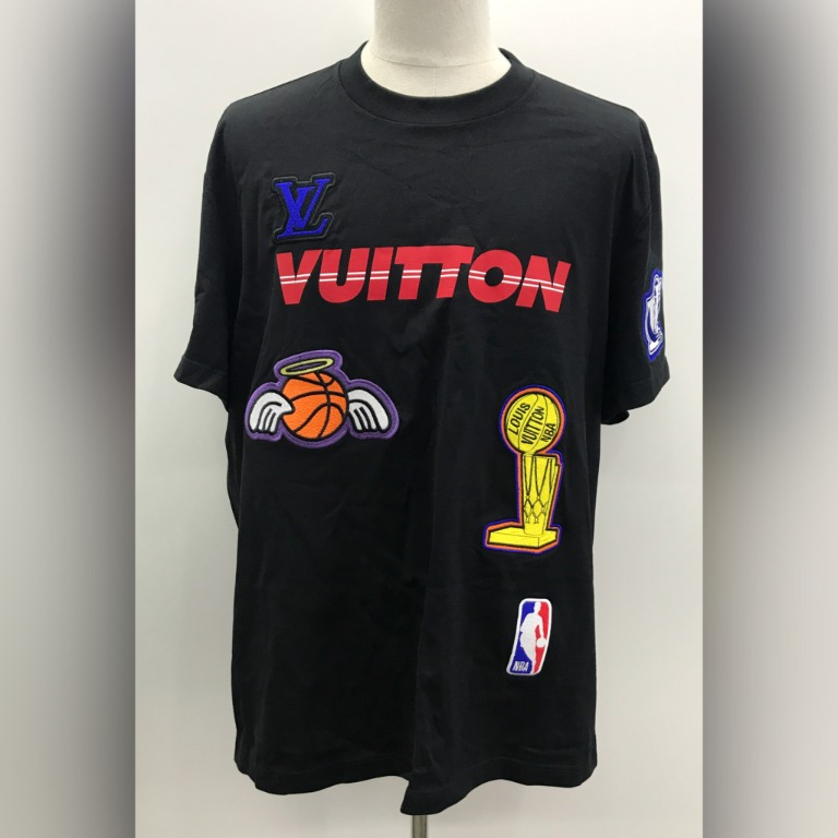 NEW LOUIS VUITTON MULTI LOGO NBA TSHIRT 1a8XEB-T 38 M BLACK COTTON sneakers  ref.513730 - Joli Closet