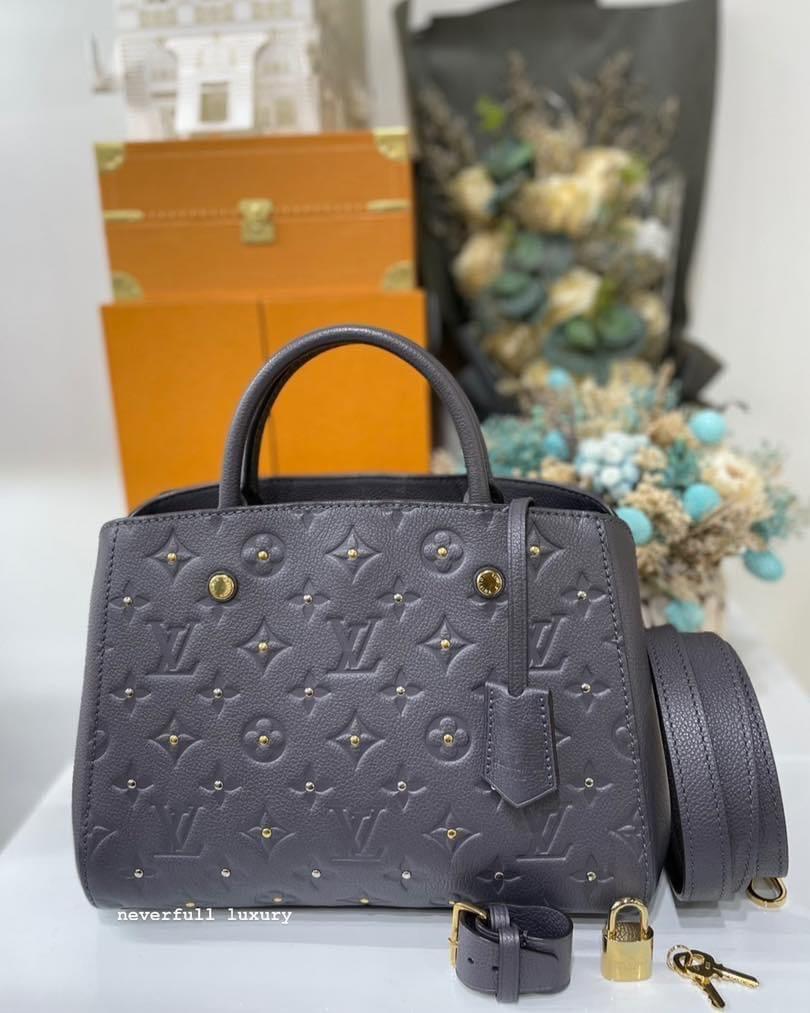 Louis Vuitton Lilas Monogram Empreinte Leather Montaigne BB Bag