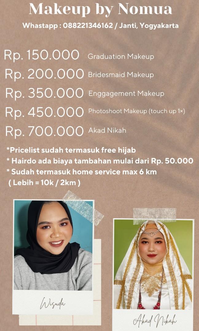 Makeup Wisuda, Bridesmaid, Akad, Kesehatan & Kecantikan, Rias Wajah di