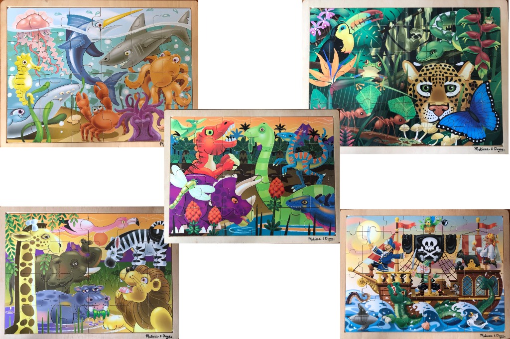 Melissa and doug wooden jigsaw on sale