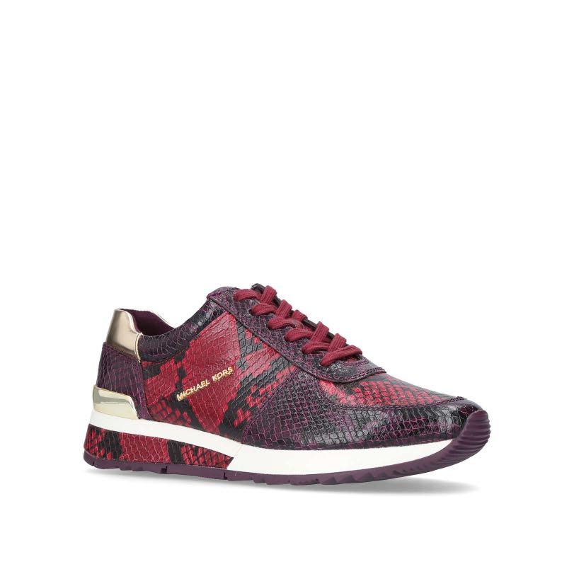 Michael kors snake print embossed leather trainer size 8