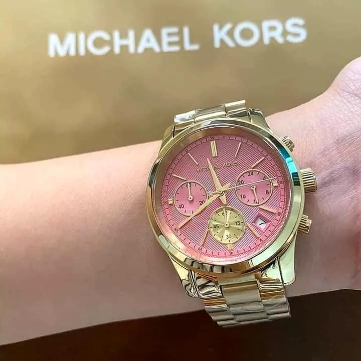 Mk watch pink face outlet