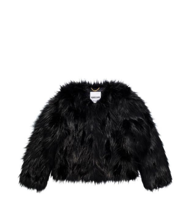 Moschino x HnM faux fur jacket Women s Fashion Coats Jackets and Outerwear on Carousell