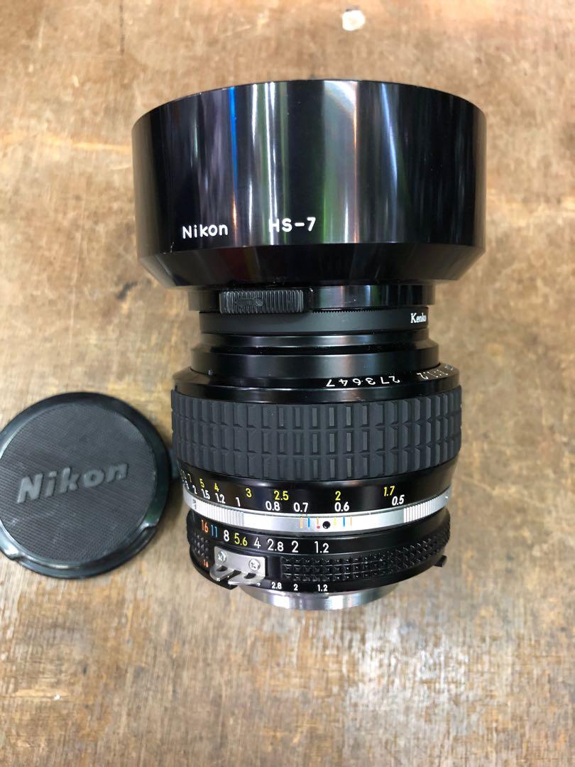 Nikon Nikkor 50mm f1.2 Ais 連原廠hood, 攝影器材, 鏡頭及裝備- Carousell