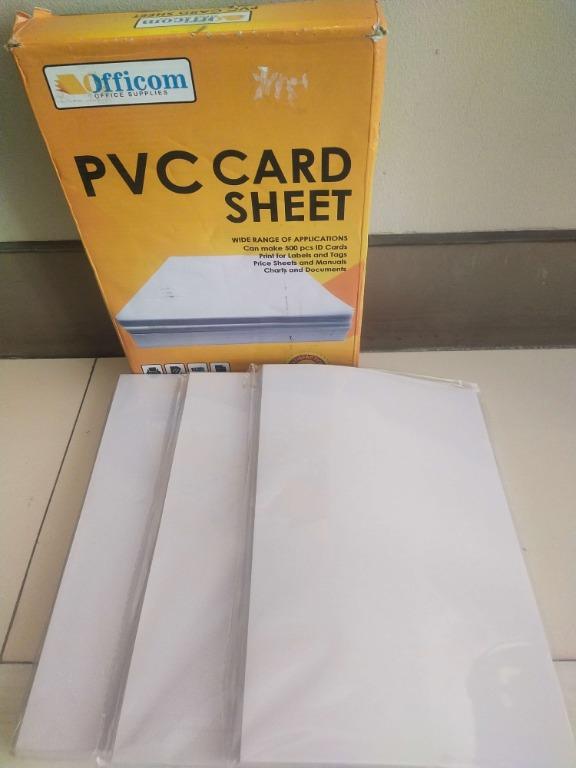 PVC ID Card Sheet A4 Printable Card Sheet Free Size for Bagtag