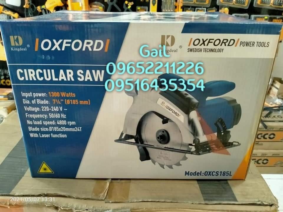 OXFORD 1300W Circular Saw (Category: Construction Tools & Equipment) located in Caloocan City. Submitted by abieghail (Listing ID 1132206464, Image 2). Description: OXFORD 1300w Circular Saw Specification Input Power : 1300 Watts Dia. of Blade : 7-1/4 Voltage : 220-240v Frequency : 50/60 Hz No load Speed : 4800 rpm Blade Size : 185 x 20mm x 24T With Laser Function Contact us for faster transaction. TO GOD BE THE GLORY!.
