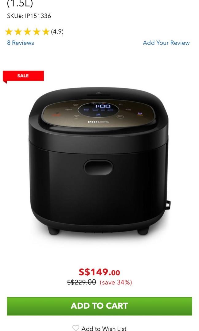 PHILIPS HD4528 IH RICE COOKER (1.5L), TV & Home Appliances, Kitchen