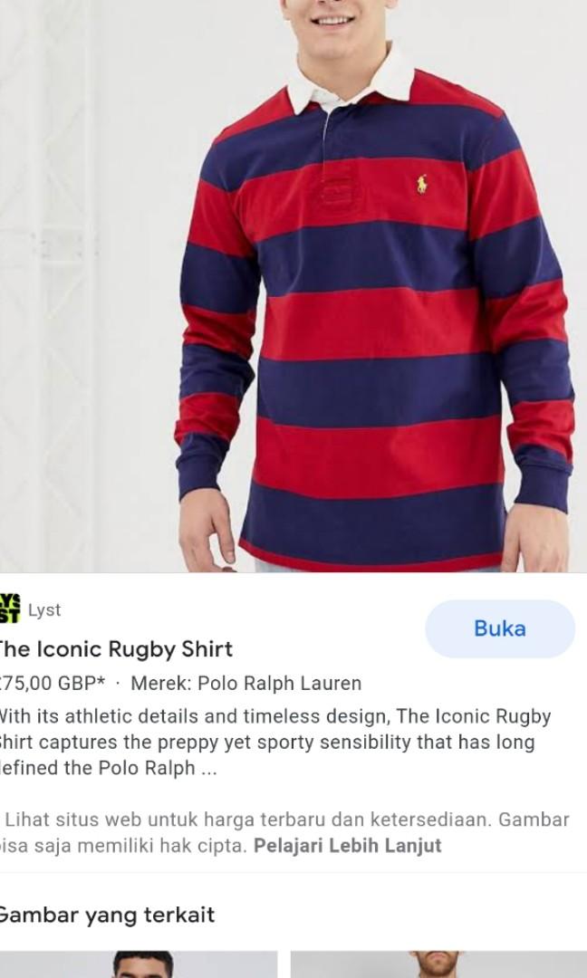 Polo rugby shirt, Fesyen Pria, Pakaian 