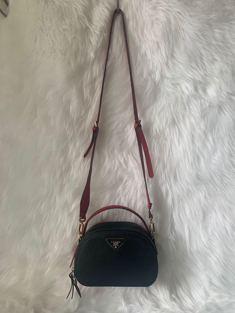 Saffiano leather prada odette discount bag