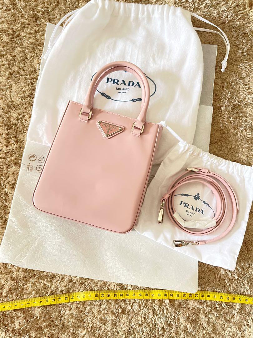 prada tote bag mini bag classic pink new authentic warna black dll