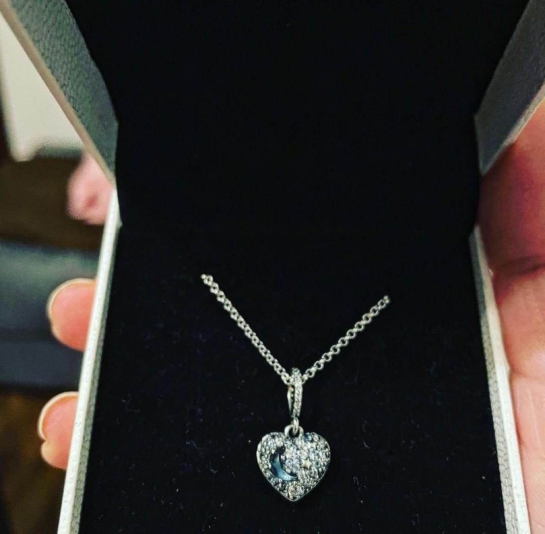 authentic pandora moon star necklace 