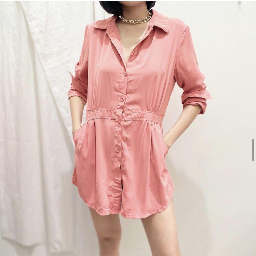 Salmon pink mini polo dress (Category: Dresses) located in Makati City. Submitted by haze.ph (Listing ID 1132273571, Image 1). Description: .