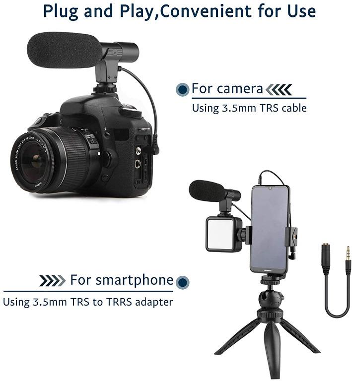 Smartphone Camera Video Kit, Video Microphone Vlogging kit, Video Rig