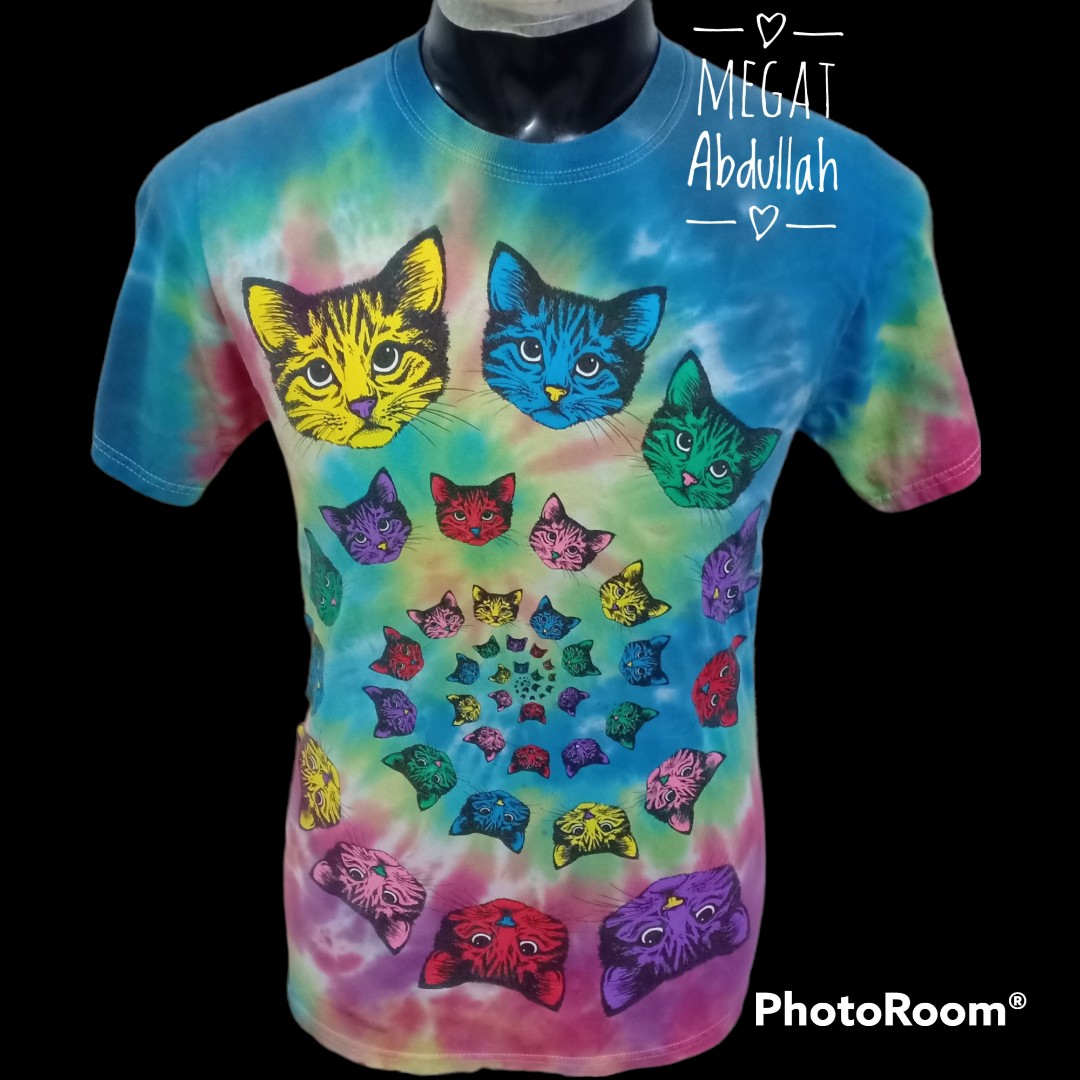 Catopia tie dye cat shirt deals