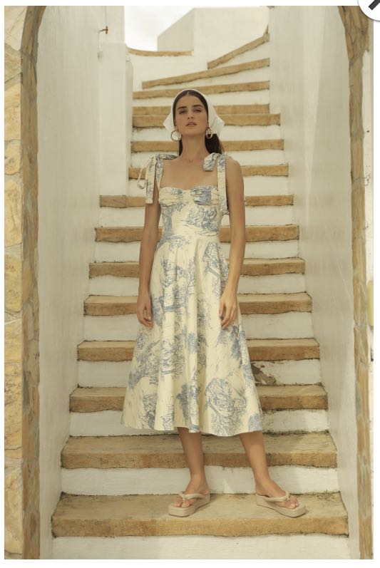 Toile de Jouy print dress (Dior print), Women's Fashion, Dresses