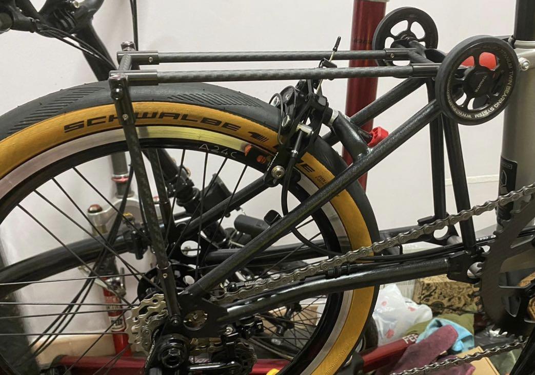 Ultralight Carbon Mini Rear Rack for Brompton, 3Sixty & Pikes, Sports ...